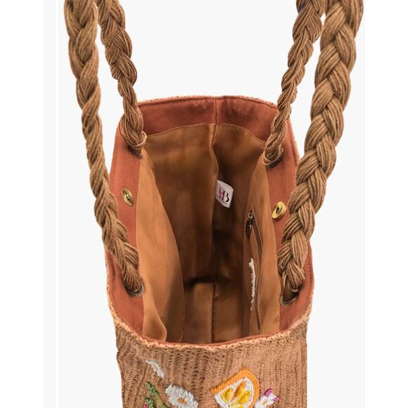 DAISY CITRUS STRAW TOTE - Picture 5 of 5